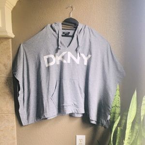 DKNY knit poncho